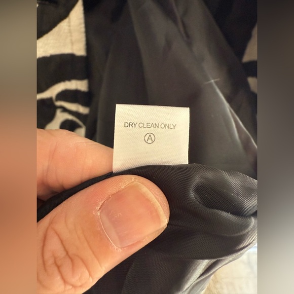 Erin London Button Up Blazer Jacket Coat Womens SZ M Black White Floral Zebra - Picture 7 of 11